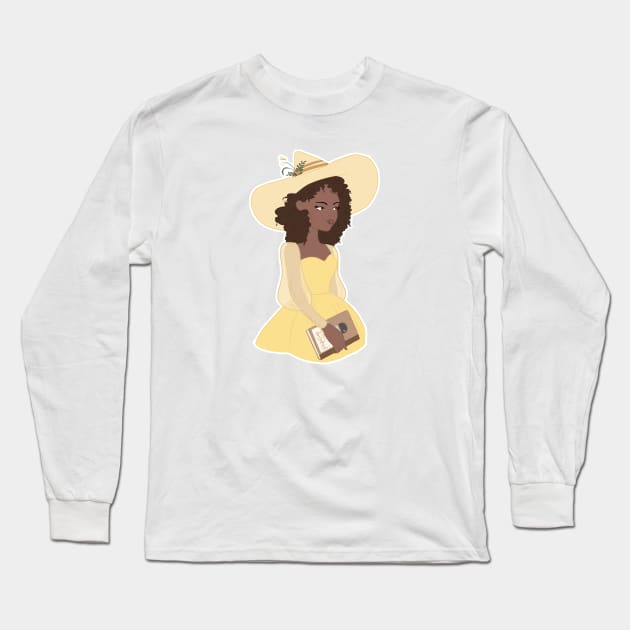 Yellow Witch Long Sleeve T-Shirt by littlemoondance